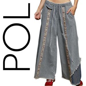 P163:  POL NEW DENIM PANTS STRIPE DENIM (R2H)